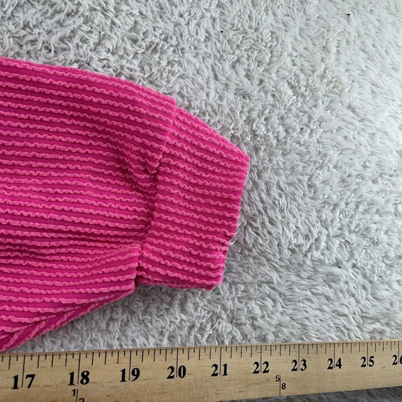 Bucket List Texas Sweatshirt Womens Large Pink Corded Textured Crewneck Pullover - Picture 6 of 10